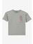 Baskılı Gri Kadın T-Shirt D4SG-TST3106 1