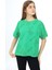 Yeşil Smile Baskılı Bisiklet Yaka Kız Çocuk T-Shirt 17763 2