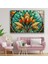 Lekeli Çiçek Temperli Cam Duvar Tablosu 5