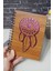 Rüya Kapanı Desenli Ahşap Defter Resim Defteri Günlük Çizgisiz Defter 3