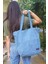 Büyük Boy Denim Tote Çanta 4