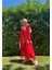 Kırmızı Boncuk Detaylı Kapüşonlu Kimono 2