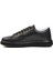 Jukov 102 22095 Siyah-Siyah Deri Erkek Sneaker 3