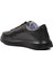 Jukov 102 22095 Siyah-Siyah Deri Erkek Sneaker 4