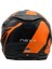 Y.100 B-Sıde Mat Siyah-Turuncu Kask 2