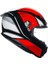 K6 S Hyphen Black Red White Kapalı Kask 2