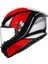 K6 S Hyphen Black Red White Kapalı Kask 4