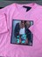 Pembe Resim Baskılı Üç Boyutlu T-Shirt 1