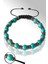 Hematitli 6mm Doğal Firuze - Turkuaz Taşı Ayarlamalı Bileklik 1