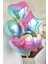 Gökkuşağı Renkleri Kalp Folyo Balon 18INÇ 45CM 3