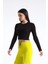 Kahverengi Bisiklet Yaka Uzun Kollu Fitilli Kaşkorse Crop Bluz 1