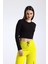 Kahverengi Bisiklet Yaka Uzun Kollu Fitilli Kaşkorse Crop Bluz 4