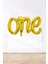 One Folyo Balon Gold Italik Birleşik 1 Yaş Balonu 110CM 1