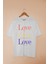 Oversize Pamuk 3 Renkli Love T-Shirt 1