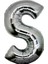 S Harf Folyo Balon Gümüş Renk 40 Inç 1