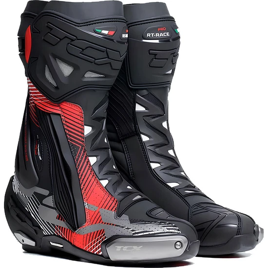 Tcx Rt-Race Pro Aır Çizme Siyah-Kırmızı-Beyaz