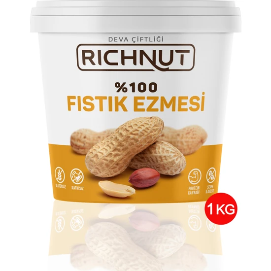 Deva Çiftliği Katkısız Saf Fıstık Ezmesi 1 kg