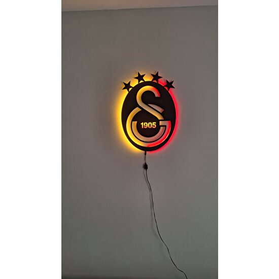 S.e.k Tasarım Galatasaray LED Işıklı Logo , Tablo , Gece Lambası