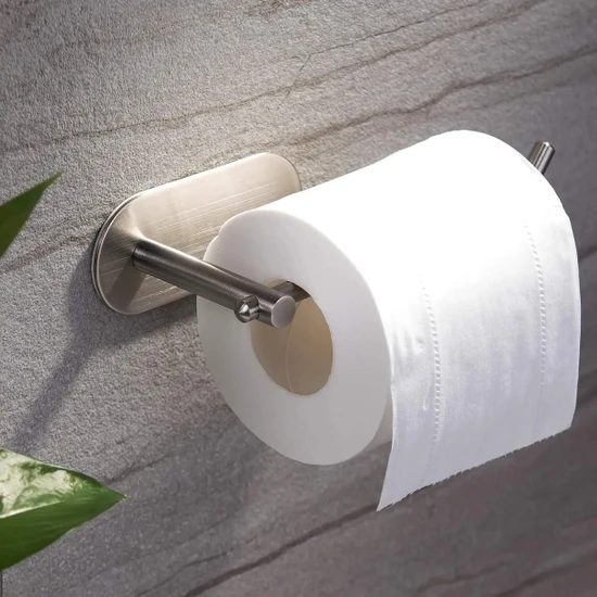 FH Design Home Paslanmaz Çelik Tuvalet Kağıtlığı / Yapışkanlı Sistem