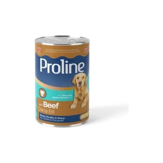 Proline. Proline Sos Içinde Et Parçacıklı Dana Etli Yetişkin Köpek Konservesi 400 gr