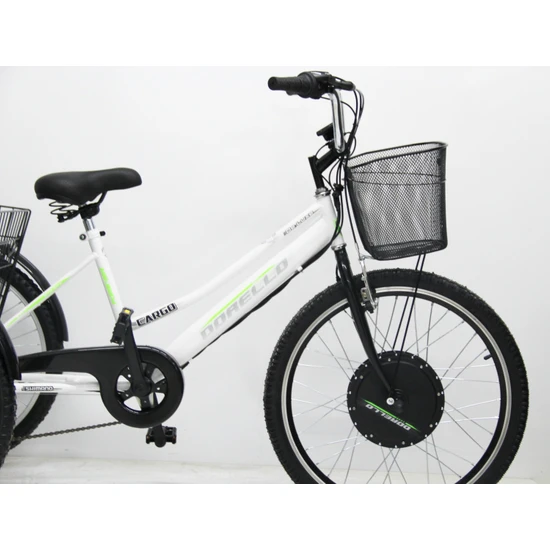 Dorello Elektrikli Cargo Bisikleti Yük Bisikleti 26 Jant3 Tekerlekli Elektrikli Kargo Beyaz Bisiklet