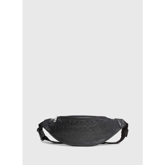 Calvin Klein Siyah Erkek Bel Çantası Monogram Soft WAISTBAG38 Aop