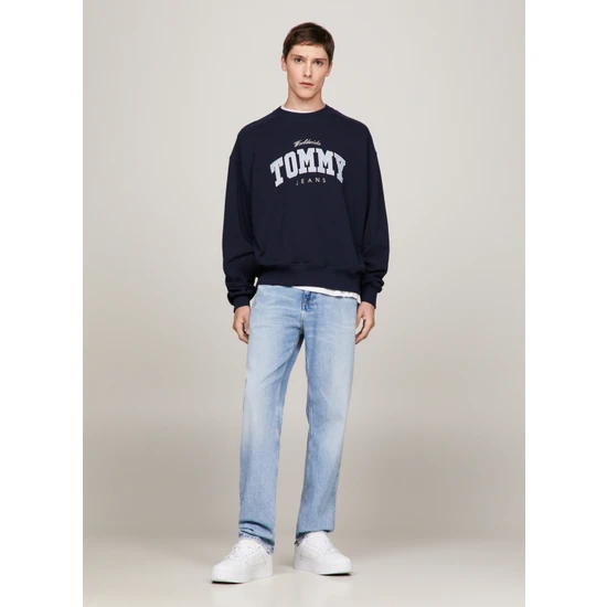 Tommy Jeans Lacivert Erkek Sweatshırt DM0DM18386C1G