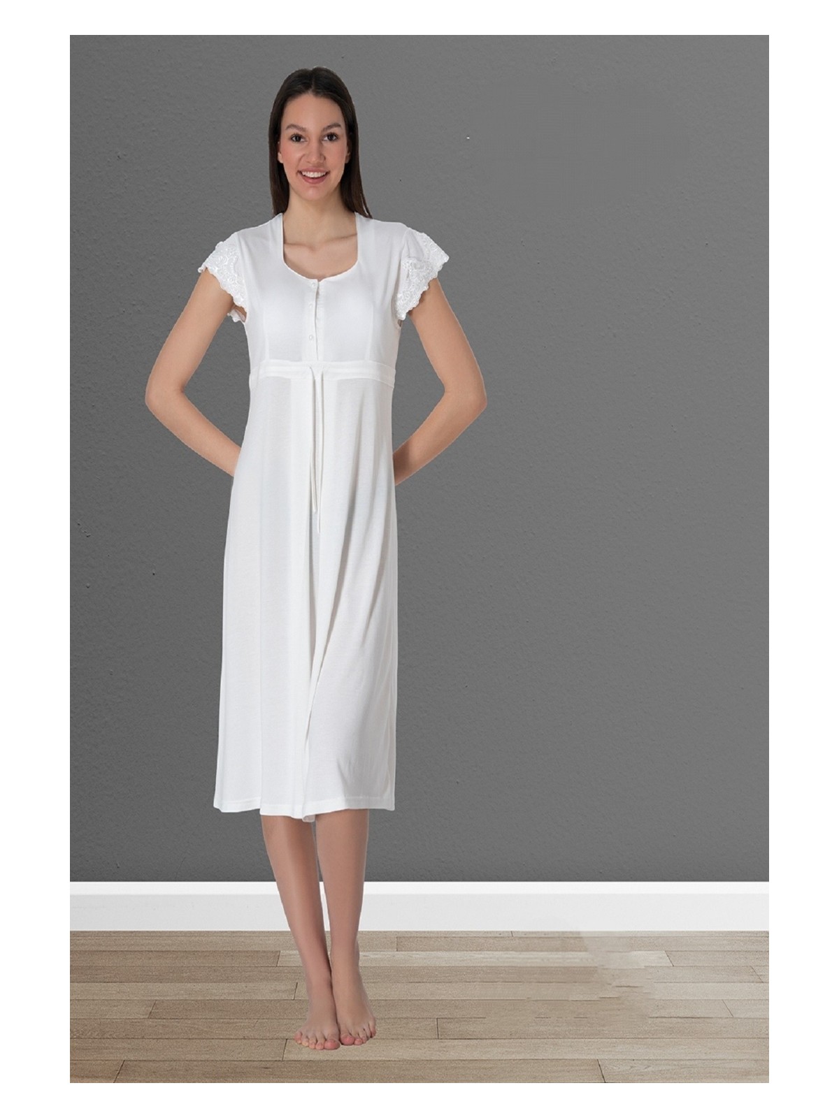 Effortt Ekru Hamile Lohusa Gecelik