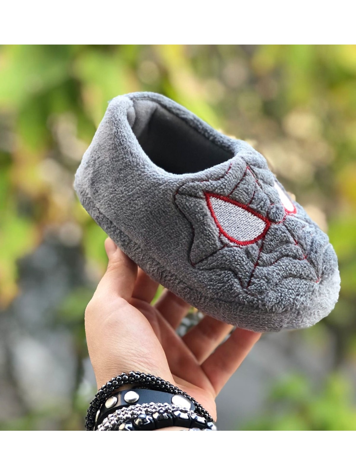 MyChild Mychild Spiderman Figürlü Çocuk Panduf ,ev Ayakkabısı , Kaydırmaz Taban Panduf , Anaokulu Kreş Ayakkabısı,warm - Görsel 3