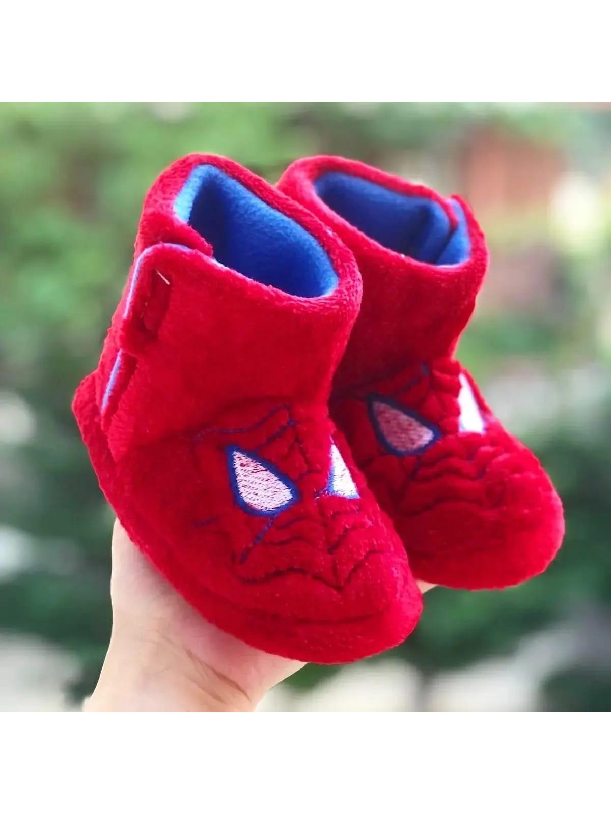 MyChild Mychild Spiderman Figürlü Çocuk Panduf ,ev Ayakkabısı , Kaydırmaz Taban Panduf , Anaokulu Kreş Ayakkabısı,warm - Görsel 7