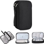 Microcase Taşınabilir Su Geçirmez Çift Katman Fermuarlı 8 Bölmeli Hard Disk Seyahat Çantası Organizer Al4210