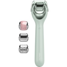 Geske Dermaroller Bakım Cihazı (Mikro İğneli, Buz Başlığı, Pembe Kuvars Başlıklı) MicroNeedle Face Roller
