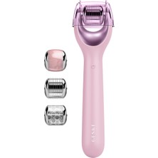 Geske Mikro İğneli, Buz Başlığı, Pembe Kuvars Başlıklı Dermaroller Cihaz | MicroNeedle Face Roller