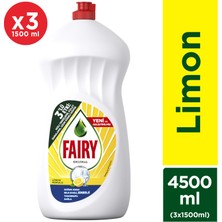 Fairy Sıvı Bulaşık Deterjanı Limon  3X1500 ml