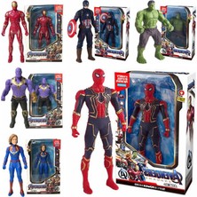 Aliallullua 17 cm Marvel Örümcek Adam Hulk Ironman Anime Aksiyon Figürü Oyuncak Noel Hediyesi Pvc Hareketli Eklemler Aydınlık Bebek Koleksiyon Model Oyuncaklar (Yurt Dışından)