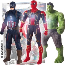 Aliallullua 17 cm Marvel Örümcek Adam Hulk Ironman Anime Aksiyon Figürü Oyuncak Noel Hediyesi Pvc Hareketli Eklemler Aydınlık Bebek Koleksiyon Model Oyuncaklar (Yurt Dışından)