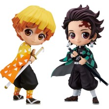 Aliallullua 15CM Anime Iblis Avcısı Figürü Nezuko Tanjirou Zenitsu Inosuke Kyoujurou Giyuu Kawaii Qposket Figürlü Pvc Modeli Hediye Toplamak (Yurt Dışından)