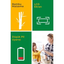 Medisana 48430 Antibakteriyel Bambu Mutfak Baskülü