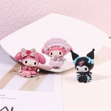 Aliallullua Anime Sanrio Şekil Melody Аниме Фигурки Kuromi Aksiyon Figürleri Koleksiyon Modeli Süs Araba Dekorasyon Çocuklar Kızlar Için Hediye (Yurt Dışından)