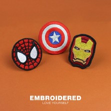 Aliallullua Marvel Anime Figürü Kawaii Örümcek Adam Aksiyon Figürü Demir Adam Nakış Kumaş Etiket Elbise Pantolon Aksesuarları Tamir Yamaları (Yurt Dışından)