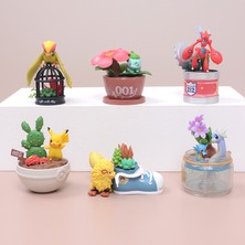 Aliallullua Pokemon Şekil Bikachu Bulbasaur Aksiyon Figürleri Koleksiyonu 6 Set Anime Figürleri Japon Pvc Malzeme Çocuklar Için Hediyeler (Yurt Dışından)