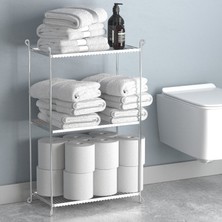 Tekno-tel Teknotel Üç Katlı Metal Düzenleyici Havluluk  Ayakkabılık Saksılık Krom MG015