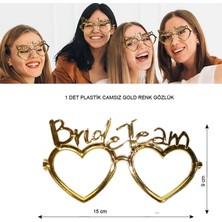 Pandoli Plastik Camsız Bride Team Bekarlığa Veda Gözlüğü Altın Renk 1 Adet