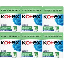 Kotex Natural Gece Hijyenik Ped 14LÜ 6 Adet