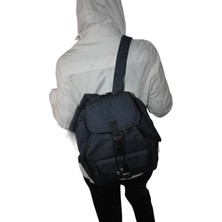 Mebes Denim Kumaş Kadın Sırt Çantası 3 Cepli ÇNT3CEPKOTMK-003