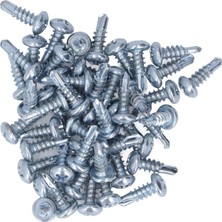 Plmxsi 50 Adet 4.2X13MM Kendinden Vuran Vidalar Ev Kurulumu Için Tam Dişli Galvanizli Metal Sondaj (Yurt Dışından)