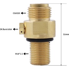 Plmxsi BRADOO-M18X1.5 Co2 Valf Adaptörü Değiştirilebilir Transverter, Soda Makinesi Değiştirilebilir Valf Için Uygun, Sodastream CGA320 Için Kullanılır (Yurt Dışından)