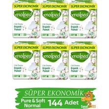 Molped Hijyenik Ped Pure & Soft Süper Eko 24'lü Normal x 6 Paket