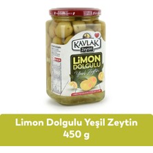 Kavlak Limon Dolgulu Yeşil Zeytin 450 gr Cam Kavanoz