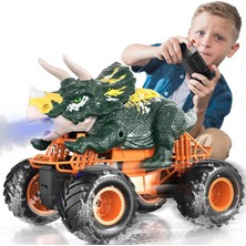 Yangmei Uzaktan Kumandalı Dinozor Araba Oyuncakları Çocuk Boys Için 3-5 4-7, 2.4ghz Rc Dino Araba Oyuncakları Işıklı, Sesli ve Püskürtmeli, Kapalı Açık Tüm Arazi Elektrikli Rc Araba Oyunca (Yurt Dışından)